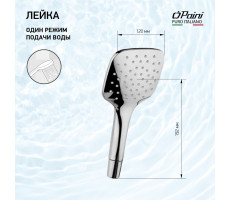 Душевая лейка ручная PAINI Pescara, хром (CR) PSCR155 