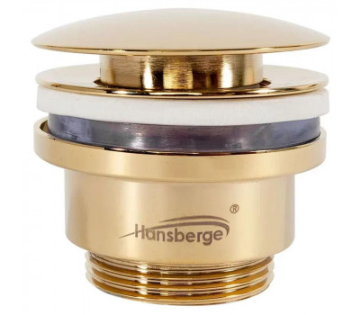 Донный клапан для раковины Hansberge H107GO золото 