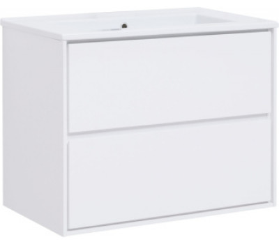 Тумба под раковину Aquanet Милан 85 белый глянец 00339967 