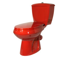 Унитаз-компакт Оскольская керамика Элисса Стандарт, с сиденьем, красный 43360110202 