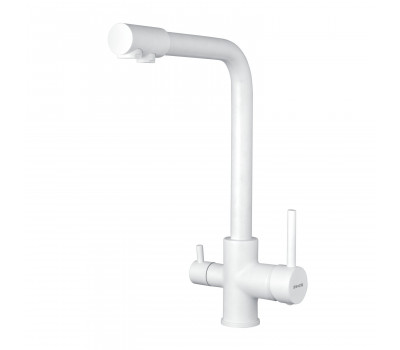 Смеситель для кухни с подключением фильтра Shevanik S328C, белый