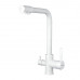 Смеситель для кухни с подключением фильтра Shevanik S328C, белый
