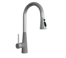 Смеситель для кухни с выдвижным изливом Florentina ВИТА 313.29Н.1223.305, грей 