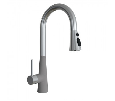 Смеситель для кухни с выдвижным изливом Florentina ВИТА 313.29Н.1223.305, грей 