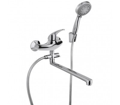Смеситель для ванны PAINI Smile с длинным изливом с аксессуаром, хром (CR) 39CR112P19CAKM 