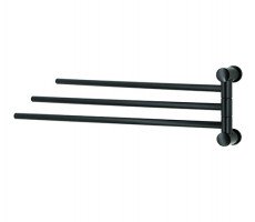 Держатель полотенец тройной WasserKRAFT 1033B черный матовый Держатель полотенец тройной WasserKRAFT 1033B черный матовый