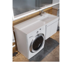 Раковина над стиральной машиной Uperwood Magenta 120х50х17,8 см, правая, крыло слева 2490000009 Раковина над стиральной машиной Uperwood Magenta 120х50х17,8 см, правая, крыло слева 2490000009
