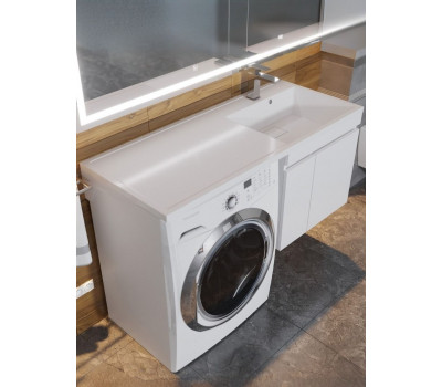 Раковина над стиральной машиной Uperwood Magenta 120х50х17,8 см, правая, крыло слева 2490000009 