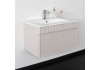 Тумба-умывальник для ванной Comforty Мадрид-70 серый шёлк с раковиной Comforty 70E 