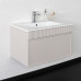 Тумба-умывальник для ванной Comforty Мадрид-70 серый шёлк с раковиной Comforty 70E 