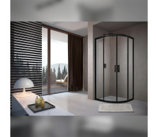 Душевой уголок Terminus Соренто четверть круга 100х100х200, черный Душевой уголок Terminus Соренто четверть круга 100х100х200, черный