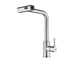 Смеситель для кухни с мультифункциональным изливом Shevanik S263, хром