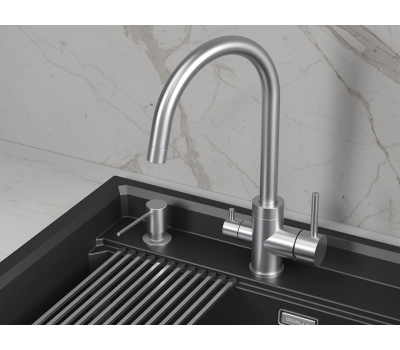 Смеситель для кухни GRANULA 5169, НЕРЖ 