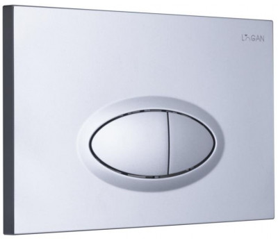 Кнопка смыва LOGAN OVAL двойная, Chrome Mattе 297678  Кнопка смыва LOGAN OVAL двойная, Chrome Mattе 297678