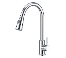 Смеситель для кухни с выдвижным изливом и режимом душ FRAP F60991, хром Смеситель для кухни с выдвижным изливом и режимом душ FRAP F60991, хром