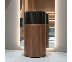 Раковина напольная Milldue ROMA 2016.D корпус Noce Canaletto, вставка Oro, раковина Nero opaco Раковина напольная Milldue ROMA 2016.D корпус Noce Canaletto, вставка Oro, раковина Nero opaco