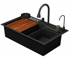 Кухонная мойка многофункциональная D&K темный графит DKS754605 Кухонная мойка многофункциональная D&K темный графит DKS754605