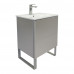 Тумба-умывальник Comforty Бильбао-60Н серый шёлк с раковиной Comforty 60E 00-00019361 