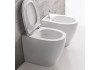 Унитаз приставной безободковый GLOBO 4ALL MD004.BI Белый (сидение отдельно)