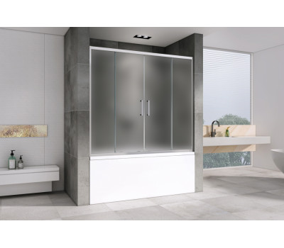 Шторка на ванну ABBER Schwarzer Diamant AG57160M хром 