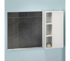 Зеркало-шкаф Comforty Милан-120 белый глянец 