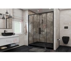 Душевая дверь в нишу AvaCan FB2 190-210 черный 