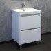 Тумба-умывальник Comforty Дублин-60 белый глянец с раковиной Comforty 8056 