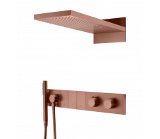 Встроенная душевая система ZODIAC с термостатом, трехпозиционная BRUSHED BRONZE Boheme 133-BRB брашированная бронза Встроенная душевая система ZODIAC с термостатом, трехпозиционная BRUSHED BRONZE Boheme 133-BRB брашированная бронза