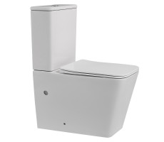 Унитаз ABBER Rechteck AC1210 компакт белый, безободковый 