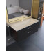 Тумба под раковину для ванной подвесная Uperwood Modul 95х44,4х55 см, черная матовая 2930205155 