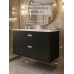 Тумба под раковину для ванной подвесная Uperwood Modul 95х44,4х55 см, черная матовая 2930205155 