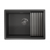 Кухонная мойка GRANULA KS-6045U, ЧЕРНЫЙ МАТОВЫЙ, стальная KITCHEN SPACE 