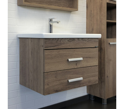 Тумба-умывальник Comforty Никосия 70П дуб темный с раковиной Como 70 00-00008855 