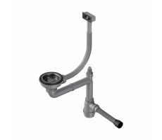 Слив-перелив OMOIKIRI WK-1-S-GM, для одночашевых моек, цвет-вороненая сталь 4956492 