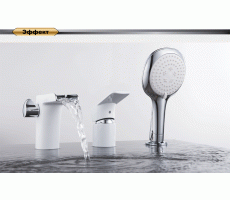 Смеситель для ванны DK Berlin Steinbeis DA1434216 хром | белый 