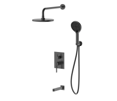 Душевая система для ванны и душа DQ Bonn встраиваемая с изливом графит DA1705606 Душевая система для ванны и душа DQ Bonn встраиваемая с изливом графит DA1705606