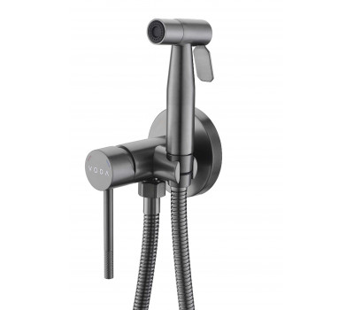 Смеситель Vessel скрытого монтажа с гигиеническим душем графит VSL01GM VODA 