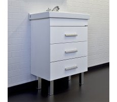 Тумба-умывальник Comforty Никосия 60Н белый глянец с раковиной Fest 60 Тумба-умывальник Comforty Никосия 60Н белый глянец с раковиной Fest 60