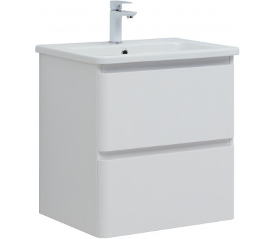 Тумба с раковиной Aquanet Эмбер 60 2 ящ. цв.белый матовый (раковина Luxury) 00332494 Тумба с раковиной Aquanet Эмбер 60 2 ящ. цв.белый матовый (раковина Luxury) 00332494