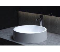 Раковина накладная 44х44см Salini GLORIA 301 1102201M цвет белый матовый S-Stone
