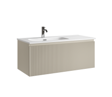 Тумба подвесная SANCOS Snob R 1.0 995х445х406, c одним ящиком оснащенным доводчиками, Beige Soft , арт.SNR1.0100LCE Тумба подвесная SANCOS Snob R 1.0 995х445х406, c одним ящиком оснащенным доводчиками, Beige Soft , арт.SNR1.0100LCE