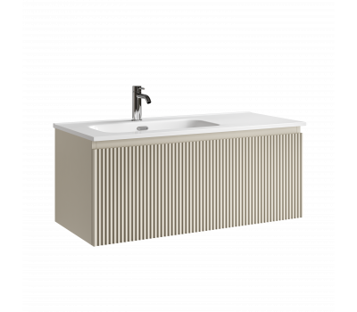 Тумба подвесная SANCOS Snob R 1.0 995х445х406, c одним ящиком оснащенным доводчиками, Beige Soft , арт.SNR1.0100LCE Тумба подвесная SANCOS Snob R 1.0 995х445х406, c одним ящиком оснащенным доводчиками, Beige Soft , арт.SNR1.0100LCE