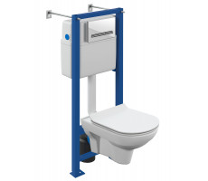 Комплект Cersanit CITY CO DPL EO slim Инсталляция VECTOR кнопка PILOT стекло белый 64439 белый 