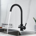 Смеситель для кухни с подключением фильтра воды Raffine F108H, черный