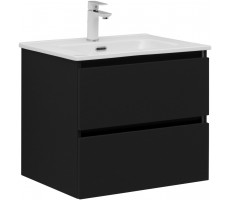 Тумба с раковиной Aquanet Вега 2.0 60 2 ящ. цв.черный (раковина Flat) 00344764 Тумба с раковиной Aquanet Вега 2.0 60 2 ящ. цв.черный (раковина Flat) 00344764