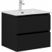 Тумба с раковиной Aquanet Вега 2.0 60 2 ящ. цв.черный (раковина Flat) 00344764 Тумба с раковиной Aquanet Вега 2.0 60 2 ящ. цв.черный (раковина Flat) 00344764
