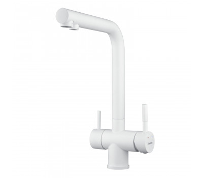 Смеситель для кухни с подключением фильтра Shevanik S468C, белый