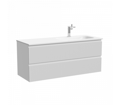 Тумба подвесная SANCOS Snob R правая 1195х445х500, c двумя ящиками оснащенными доводчиками, Bianco, арт.SNR120RW 