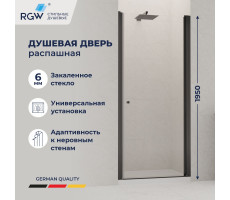 Душевая дверь Dolphin TN-03B 54930309-14 черный матовый