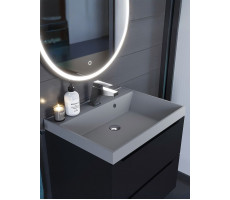 Раковина для ванной 60 см, Uperwood Classic Quartz, кварцевая, серая матовая, бетон 291030001 Раковина для ванной 60 см, Uperwood Classic Quartz, кварцевая, серая матовая, бетон 291030001